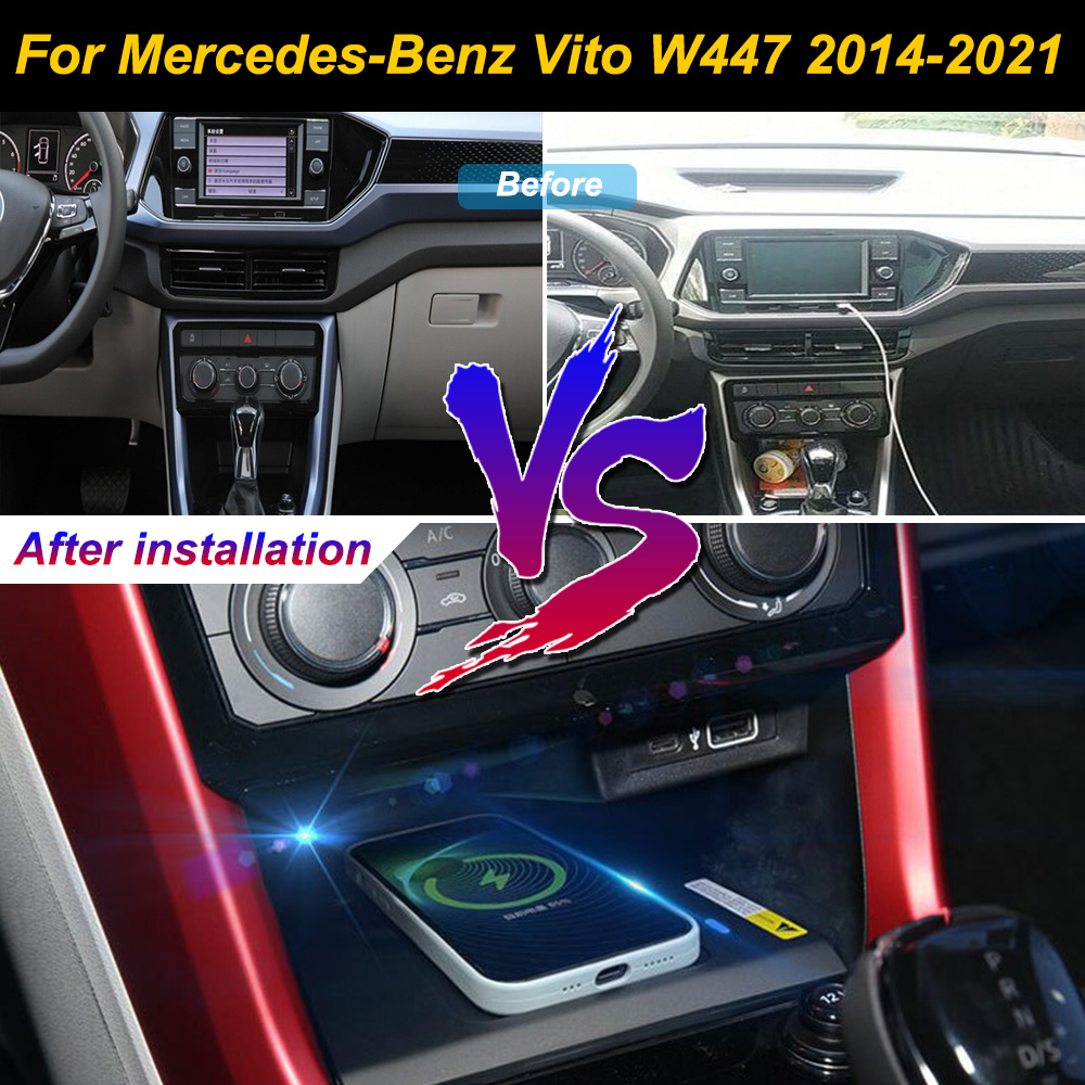 Wireless Car Charger Mount Fast Charging - for Volkswagen T-CROSS Tacqua 2019-2022 Car