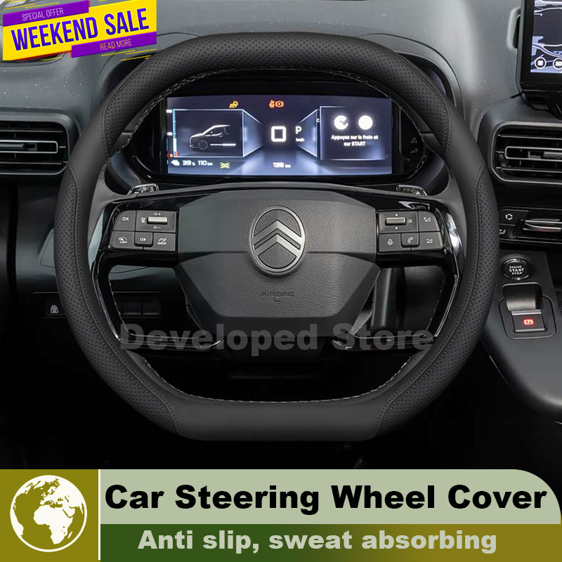 Leather Car Steering Wheel Cov - огляд і ціна Car Steering Wheel Cover Anti Slip Breathable