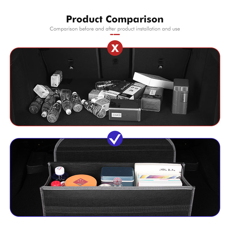 For Denza Foldable Felt Car Tr - огляд і ціна Car Trunk Organizer Foldable Storage Box