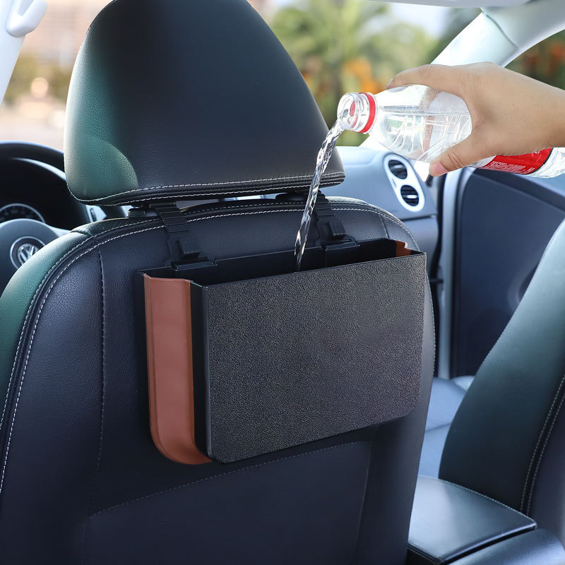 Car Trash Can Hanging Folding  - огляд і ціна Waterproof Car Trash Can With Lid